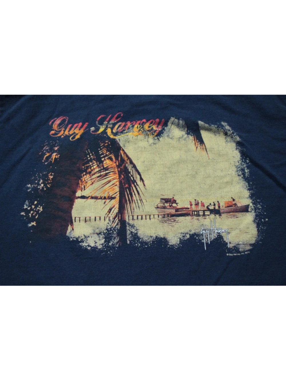 Guy Harvey Pocket T-Shirt M Blue Shirt